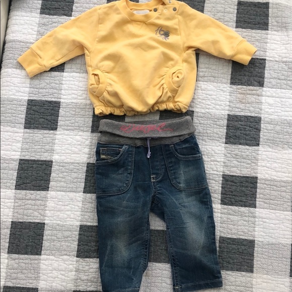 Diesel Other - Diesel jeans and sweatshirt size 6m